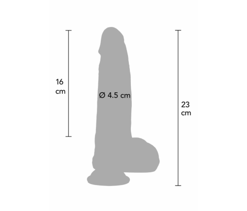 INFERNO by HIDDEN DESIRE Silicone Model 18 cm Dual-Density, Natural Curve