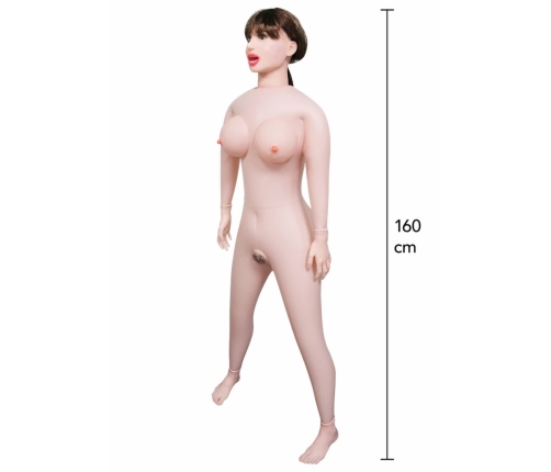 Foxy Roxy Inflatable Doll Life-Size Brunette Model with Realistic Hair