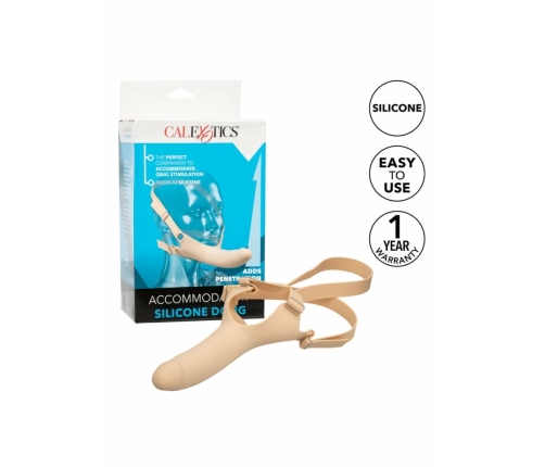 CalExotics Accommodator Silicone Dong Black - Adjustable System