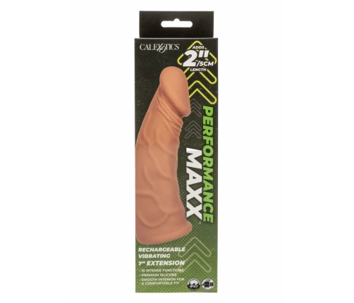 CalExotics Vibrating Extension 7 Inch 17.25cm Silicone Intimate Enhancer Black