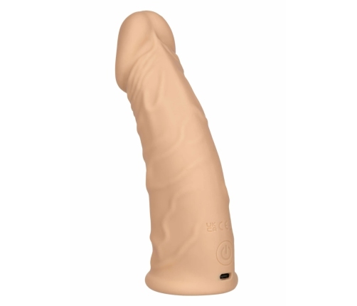 CalExotics Vibrating Extension 7 Inch 17.25cm Silicone Intimate Device USB-C Black