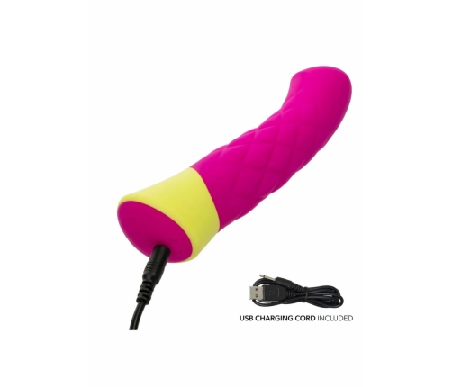 Rave Quilted G Vibrator - Curved Silicone Massager, 10 Modes, USB, IPX7