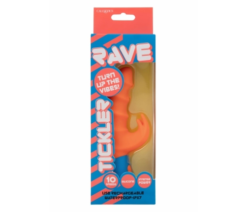 Tickler Rave Vibrator Silicone Waterproof 10 Modes Purple
