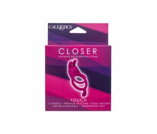 Closer Intimate Rechargeable Ring Touch Dual-Motor Silicone Ring