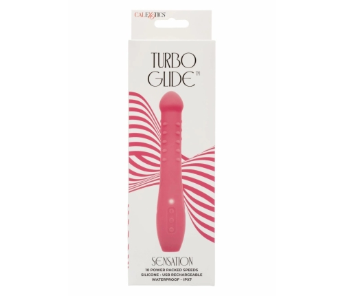 Glide Sensation Turbo Glide Massager, 10 Modes, Waterproof, USB, Pink