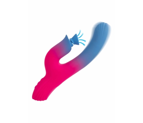 CalExotics Dual Stimulator Suction Vibrator Flexible Silicone Pink
