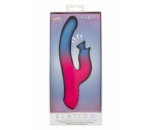 CalExotics Dual Stimulator Suction Vibrator Flexible Silicone Pink