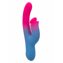 Dual Stimulator Thrusting Vibrator Silicone Waterproof USB Pink Dual Stimulator Thrusting Vibrator Silicone Waterproof USB Pink