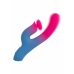 Dual Stimulator Thrusting Vibrator Silicone Waterproof USB Pink