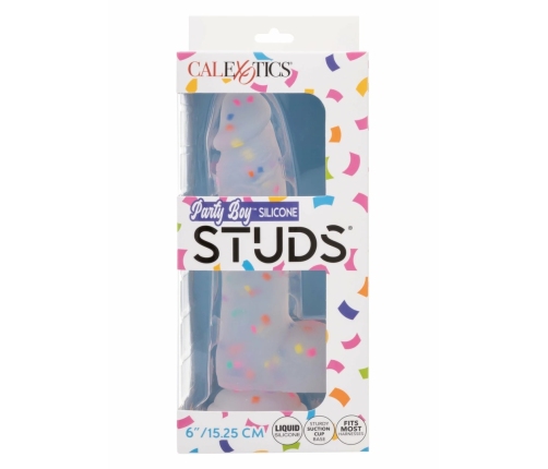 Party Boy Studs Silicone Model 15.25 cm with Suction Cup, Black