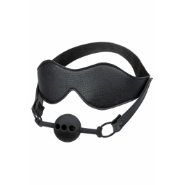 CalExotics Eye Mask & Breathable Silicone Ball Gag Set Black CalExotics Eye Mask & Breathable Silicone Ball Gag Set Black