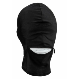 Fetish Hood Sensory Play Mask with Blindfold and Zippered Mouth Black Fetish Hood Sensory Play Mask with Blindfold and Zippered Mouth Black