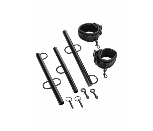 CalExotics Spreader Bar with Adjustable Cuffs 65.5-77 cm Black