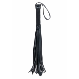 Heart Throb Flogger with Heart Accents and Soft Tassels, Black/Red Heart Throb Flogger with Heart Accents and Soft Tassels, Black/Red