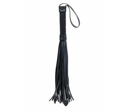 Heart Throb Flogger with Heart Accents and Soft Tassels, Black/Red