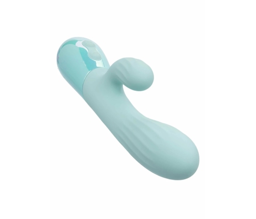 Aura Dual Ripple Silicone Massager 10 Modes Waterproof USB Blue