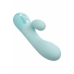Aura Dual Ripple Silicone Massager 10 Modes Waterproof USB Blue