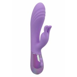Aura Dual Bunny Vibrator Silicone Waterproof Rechargeable Pink Aura Dual Bunny Vibrator Silicone Waterproof Rechargeable Pink