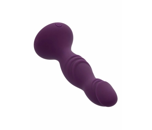 Deep Stud Probe Silicone Dual Motor Curved Intimate Device Black
