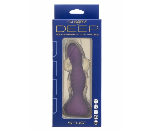 Deep Stud Probe Silicone Dual Motor Curved Intimate Device Black
