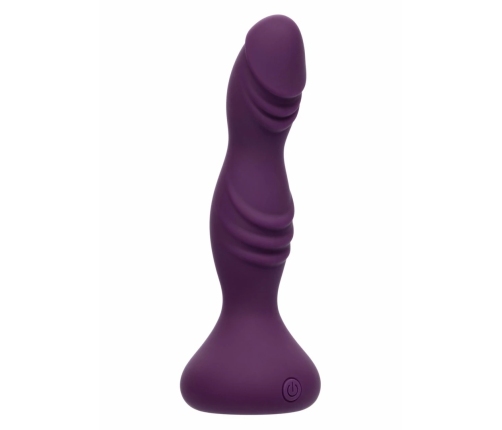 Deep Stud Probe Silicone Dual Motor Curved Intimate Device Black