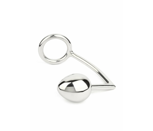 Mr. Steel Ass Hitch Egg 45 mm Stainless Steel Intimate Plug with Ring