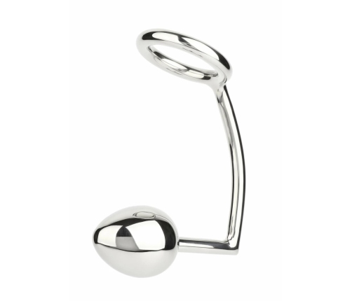 Mr. Steel Ass Hitch Egg 45 mm Stainless Steel Intimate Plug with Ring