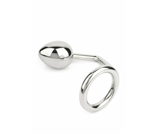 Mr. Steel Ass Hitch Egg 45 mm Stainless Steel Intimate Plug with Ring