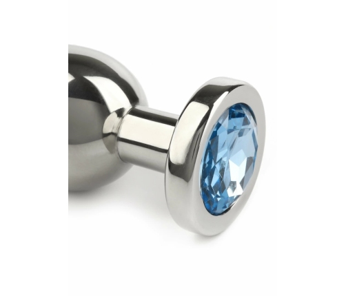 Mr. Steel Jeweled Plug Small Stainless Steel with Gemstone Base