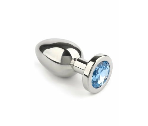 Mr. Steel Jeweled Plug Small Stainless Steel with Gemstone Base