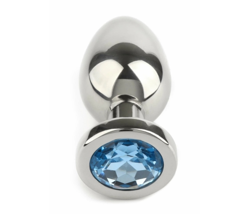 Mr. Steel Jeweled Plug Small Stainless Steel with Gemstone Base