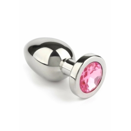 Mr. Steel Jeweled Plug Small Stainless Steel with Gemstone Base Mr. Steel Jeweled Plug Small Stainless Steel with Gemstone Base