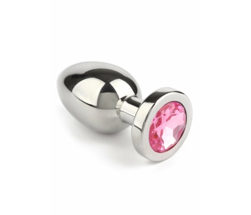 Mr. Steel Jeweled Plug Small Stainless Steel with Gemstone Base