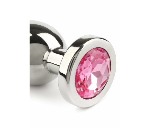 Mr. Steel Jeweled Plug Small Stainless Steel with Gemstone Base