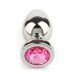 Mr. Steel Jeweled Plug Small Stainless Steel with Gemstone Base