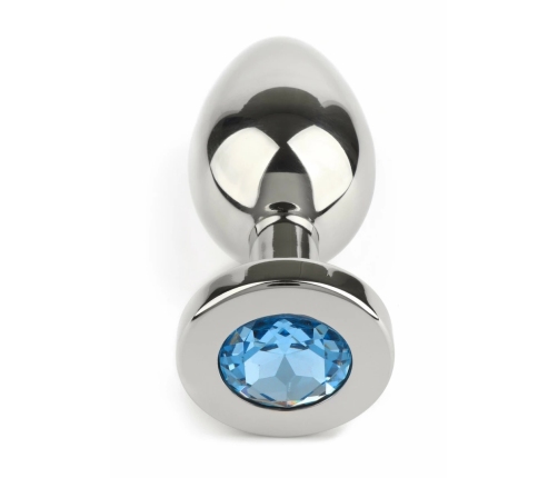 Mr. Steel Jeweled Plug Medium Stainless Steel with Gemstone Base