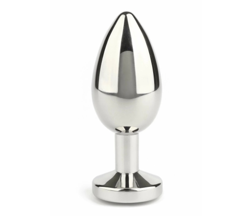 Mr. Steel Jeweled Plug Medium Stainless Steel with Gemstone Base