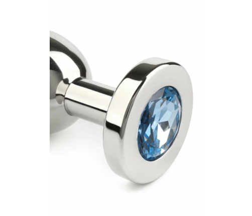 Mr. Steel Jeweled Plug Medium Stainless Steel with Gemstone Base