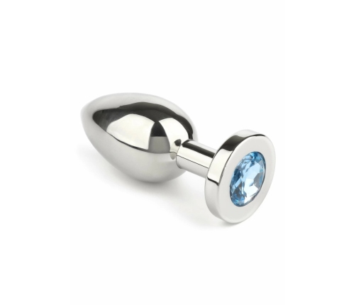 Mr. Steel Jeweled Plug Medium Stainless Steel with Gemstone Base