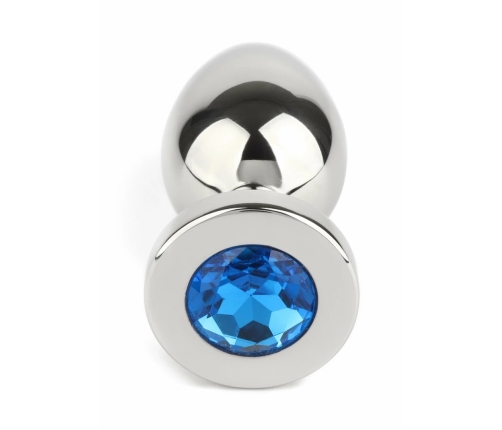Mr. Steel Jeweled Plug Medium Stainless Steel with Gemstone Base