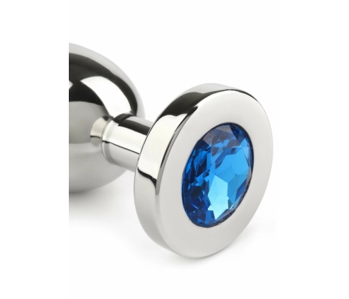 Mr. Steel Jeweled Plug Medium Stainless Steel with Gemstone Base
