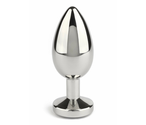 Mr. Steel Jeweled Plug Medium Stainless Steel with Gemstone Base