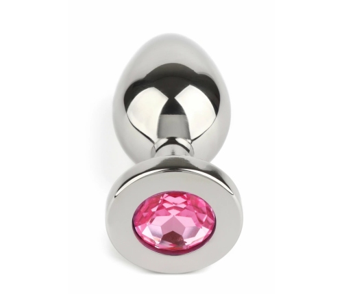 Mr. Steel Jeweled Plug Medium Stainless Steel with Gemstone Base