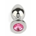 Mr. Steel Jeweled Plug Medium Stainless Steel with Gemstone Base