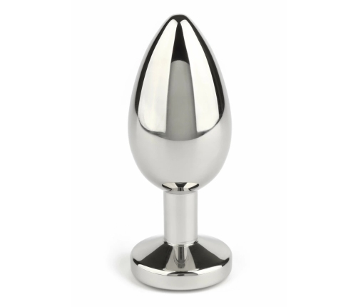 Mr. Steel Jeweled Plug Medium Stainless Steel with Gemstone Base