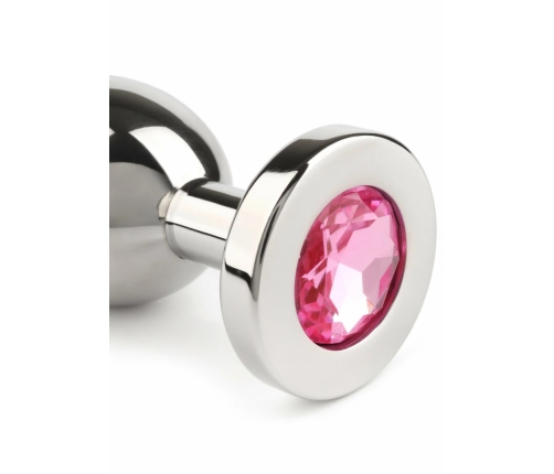 Mr. Steel Jeweled Plug Medium Stainless Steel with Gemstone Base