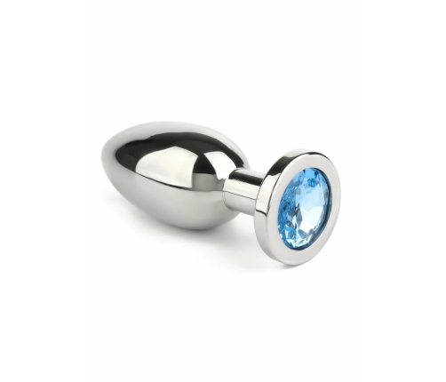 Mr. Steel Jeweled Plug Large Stainless Steel with Gemstone Base