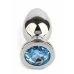 Mr. Steel Jeweled Plug Large Stainless Steel with Gemstone Base