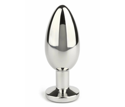 Mr. Steel Jeweled Plug Large Stainless Steel with Gemstone Base