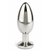 Mr. Steel Jeweled Plug Large Stainless Steel with Gemstone Base